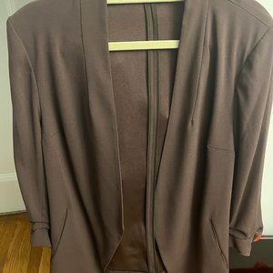 Aritzia Babaton Power Hip Blazer in Coffee Bean Brown